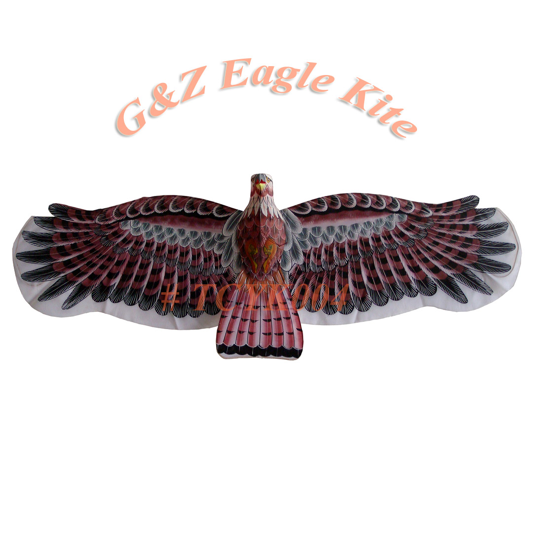 Hand Painted Silk Eagle Kite 52 x 28 inches" New 