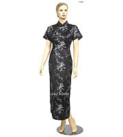 Black-silver Cheong Sam Dress