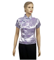 Silver-Purple Brocade Blouses