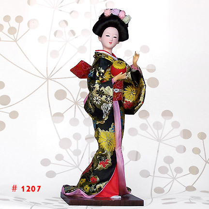 Black Geisha Doll With A Drum