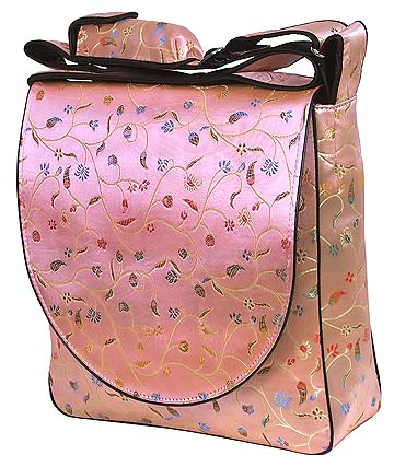 Light pink floral diaper bags