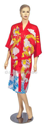 Silk Dragon Robe - Red