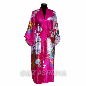 Hot Pink Robes With Japanese Geisha