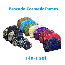 5-in-1 brocade purse set