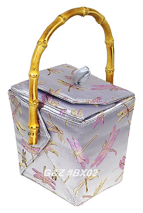 Silver Dragonfly Take-Out-Box Handbag