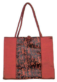 Maroon Chinese Calligraphy Totebag