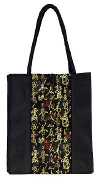 Black Chinese Calligraphy Totebag