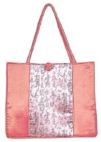 Pink Chinese Calligraphy Totebag