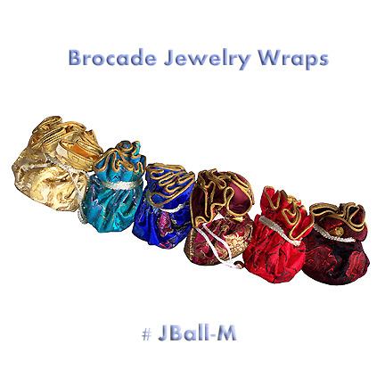 Medium size brocade jewelry wraps