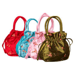 Floral embroidery purses
