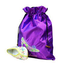 Satin shoe pouches