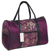 Maron brocade travel bags