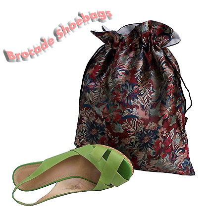 brocade floral shoe pouches