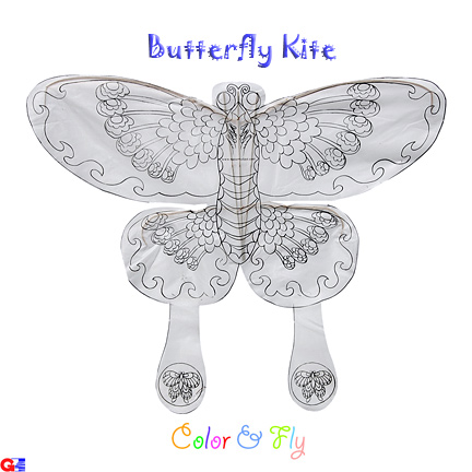 Flat butterfly kite for students