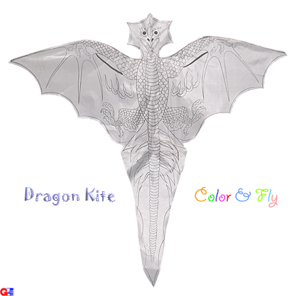 Flat Western Dragon Kite - Color & Fly