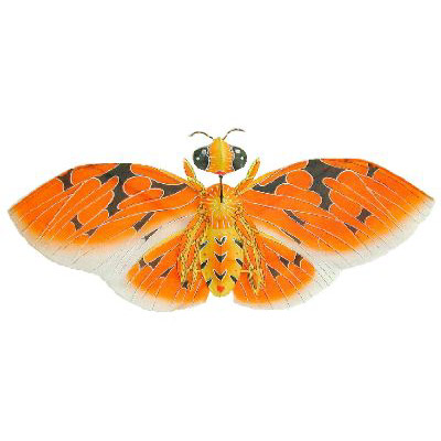 Mini silk bee kite - orange