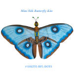 blue dots mini butterfly kite