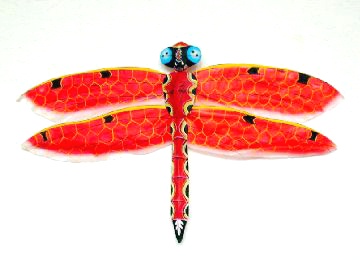 mini red silk dragonfly
