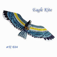 blue gray silk eagle kite