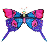 Silk Butterfly Kite - Blue Wings w/Purple Tails