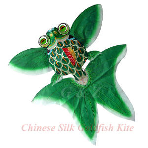 Green silk gold fish kites