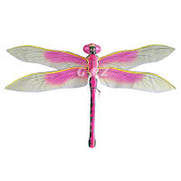 Vivid 3D silk dragonfly kite - pink